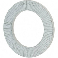 Value Collection - 1.5354" OD, Zinc Flake, Wedge Lock Washer - Grade 2, 0.9882 to 1.0039" ID - Eagle Tool & Supply