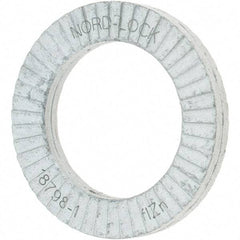 Value Collection - 0.7677" OD, Zinc Flake, Wedge Lock Washer - Grade 2, 0.5039 to 0.5197" ID - Eagle Tool & Supply