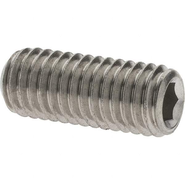 Value Collection - M8x1.25 Metric Coarse, 20mm OAL, Cup Point Set Screw - Grade 316 & Austenitic A4 Stainless Steel, 4mm Key - Eagle Tool & Supply