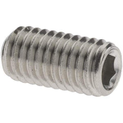 Value Collection - M8x1.25 Metric Coarse, 16mm OAL, Cup Point Set Screw - Grade 316 & Austenitic A4 Stainless Steel, 4mm Key - Eagle Tool & Supply
