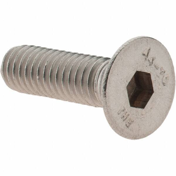 Value Collection - M6x1.00 Metric Coarse Hex Socket Drive, 90° Flat Screw - Grade 316 & Austenitic A4 Stainless Steel, Partially Threaded, 20mm OAL - Eagle Tool & Supply