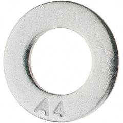 Value Collection - M8 Screw, Grade 316 Stainless Steel Standard Flat Washer - 8.4mm ID x 16mm OD, Plain Finish - Eagle Tool & Supply