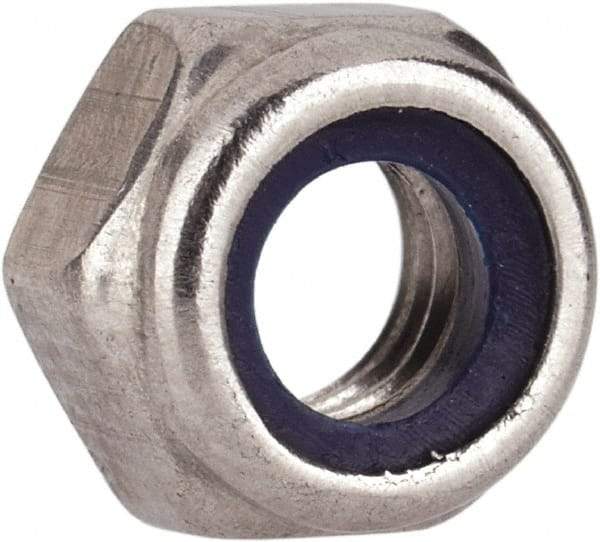 Value Collection - M5x0.80 Metric Coarse 316 & Austenitic Grade A4 Hex Lock Nut with Nylon Insert - 5mm High, Uncoated - Eagle Tool & Supply