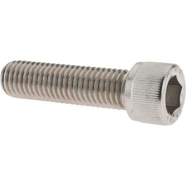 Value Collection - M12x1.75 Metric Coarse Hex Socket Drive, Socket Cap Screw - Grade 316 & Austenitic A4 Stainless Steel, Uncoated, Partially Threaded, 45mm Length Under Head - Eagle Tool & Supply