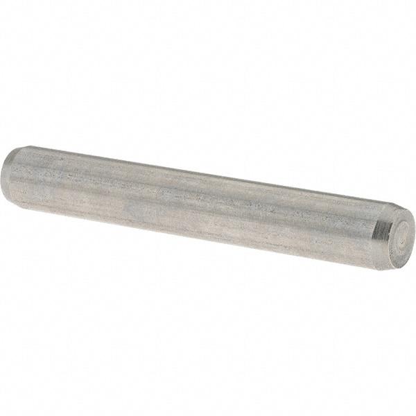 Value Collection - 6mm Diam x 40mm Pin Length 416 Stainless Steel Precision Dowel Pin - C 52-62 Hardness, 1 Beveled & 1 Rounded End - Eagle Tool & Supply