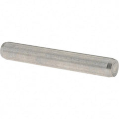 Value Collection - 6mm Diam x 40mm Pin Length 416 Stainless Steel Precision Dowel Pin - C 52-62 Hardness, 1 Beveled & 1 Rounded End - Eagle Tool & Supply