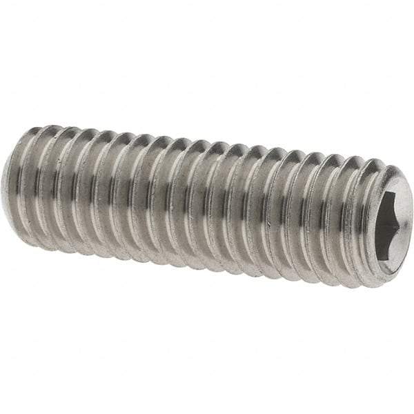Value Collection - M8x1.25 Metric Coarse, 25mm OAL, Cup Point Set Screw - Grade 18-8 & Austenitic A2 Stainless Steel, 4mm Key - Eagle Tool & Supply