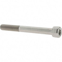 Value Collection - M8x1.25 Metric Coarse Hex Socket Drive, Socket Cap Screw - Grade 18-8 & Austenitic A2 Stainless Steel, Uncoated, Partially Threaded, 75mm Length Under Head - Eagle Tool & Supply