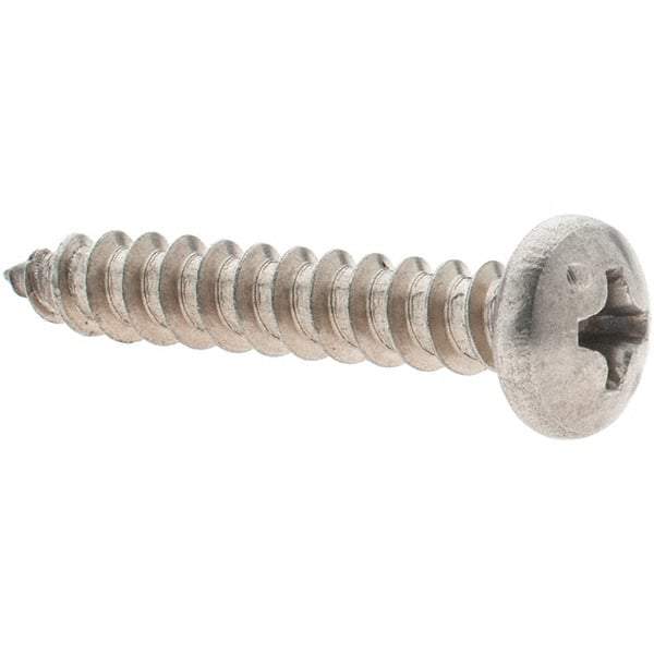 Value Collection - #8 Pan Head Phillips Sheet Metal Screw - Stainless Steel, 1" Length Under Head, Grade 316 - Eagle Tool & Supply