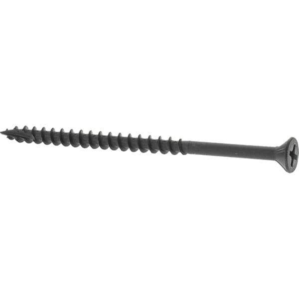 Buildex - #8, 3" OAL, Phillips Drive Flat Head, Steel Drywall Screws - Black Oxide Finish, Grade 2 - Eagle Tool & Supply