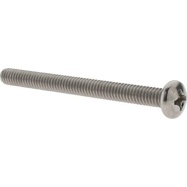 Value Collection - 1/4-20 UNC, 3" Length Under Head Phillips Drive Machine Screw - Pan Head, Grade 18-8 Stainless Steel, Uncoated, Without Washer - Eagle Tool & Supply