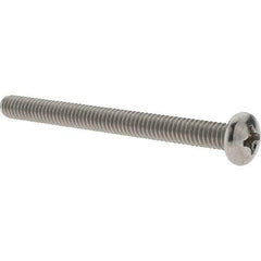 Value Collection - 1/4-20 UNC, 3" Length Under Head Phillips Drive Machine Screw - Pan Head, Grade 18-8 Stainless Steel, Uncoated, Without Washer - Eagle Tool & Supply