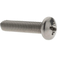 Value Collection - #10-32 UNF, 7/8" Length Under Head Phillips Drive Machine Screw - Pan Head, Grade 18-8 Stainless Steel, Uncoated, Without Washer - Eagle Tool & Supply
