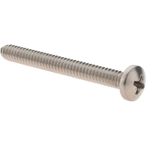 Value Collection - #10-24 UNC, 1-3/4" Length Under Head Phillips Drive Machine Screw - Pan Head, Grade 18-8 Stainless Steel, Uncoated, Without Washer - Eagle Tool & Supply