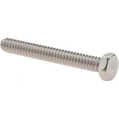 Value Collection - #10-24 UNC, 1-1/2" Length Under Head Hex Drive Machine Screw - Hex Head, Grade 18-8 Stainless Steel, Uncoated, Without Washer - Eagle Tool & Supply