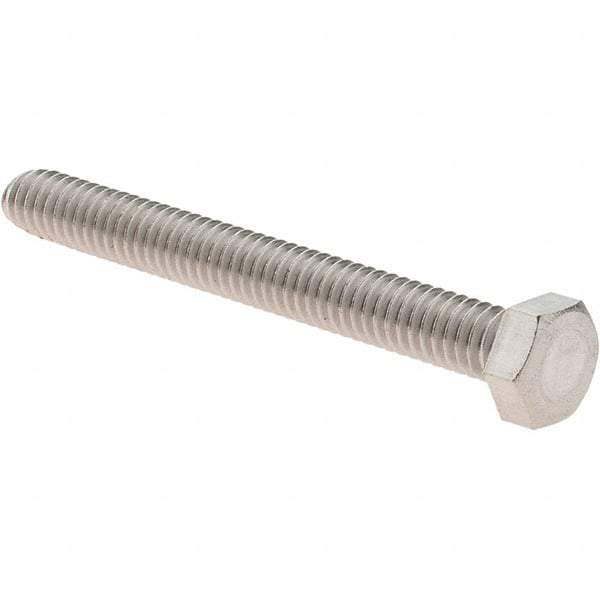 Value Collection - #8-32 UNC, 1-1/2" Length Under Head Hex Drive Machine Screw - Hex Head, Grade 18-8 Stainless Steel, Uncoated, Without Washer - Eagle Tool & Supply