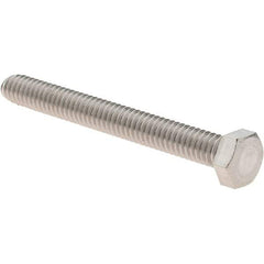 Value Collection - #8-32 UNC, 1-1/2" Length Under Head Hex Drive Machine Screw - Hex Head, Grade 18-8 Stainless Steel, Uncoated, Without Washer - Eagle Tool & Supply