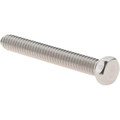 Value Collection - #8-32 UNC, 1-1/4" Length Under Head Hex Drive Machine Screw - Hex Head, Grade 18-8 Stainless Steel, Uncoated, Without Washer - Eagle Tool & Supply