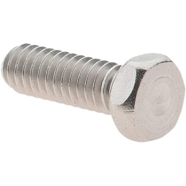 Value Collection - #8-32 UNC, 1/2" Length Under Head Hex Drive Machine Screw - Hex Head, Grade 18-8 Stainless Steel, Uncoated, Without Washer - Eagle Tool & Supply
