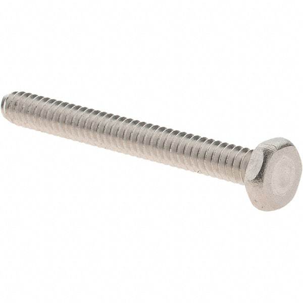 Value Collection - #6-32 UNC, 1-1/4" Length Under Head Hex Drive Machine Screw - Hex Head, Grade 18-8 Stainless Steel, Uncoated, Without Washer - Eagle Tool & Supply