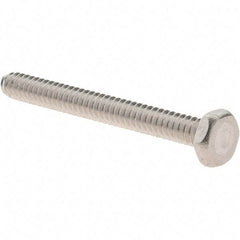 Value Collection - #6-32 UNC, 1-1/4" Length Under Head Hex Drive Machine Screw - Hex Head, Grade 18-8 Stainless Steel, Uncoated, Without Washer - Eagle Tool & Supply