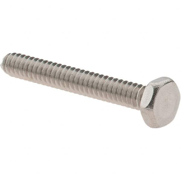 Value Collection - #6-32 UNC, 1" Length Under Head Hex Drive Machine Screw - Hex Head, Grade 18-8 Stainless Steel, Uncoated, Without Washer - Eagle Tool & Supply