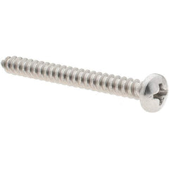 Value Collection - #8 Pan Head Phillips Sheet Metal Screw - Stainless Steel, 1-3/4" Length Under Head, Grade 18-8 - Eagle Tool & Supply