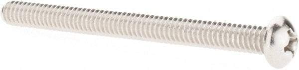 Value Collection - 1/4-20 UNC, 3" Length Under Head Phillips Drive Machine Screw - Round Head, Grade 18-8 Stainless Steel, Uncoated, Without Washer - Eagle Tool & Supply