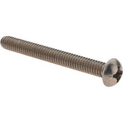 Value Collection - #12-24 UNC, 2" Length Under Head Phillips Drive Machine Screw - Round Head, Grade 18-8 Stainless Steel, Uncoated, Without Washer - Eagle Tool & Supply
