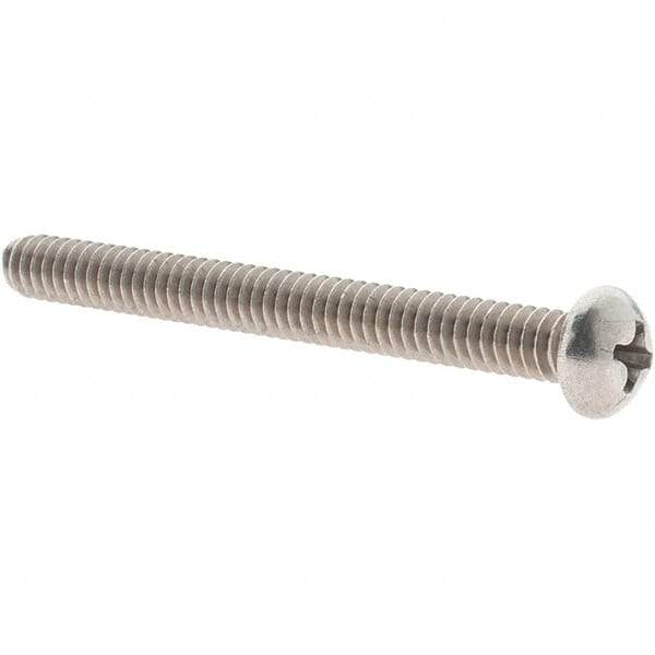 Value Collection - #10-24 UNC, 2" Length Under Head Phillips Drive Machine Screw - Round Head, Grade 18-8 Stainless Steel, Uncoated, Without Washer - Eagle Tool & Supply
