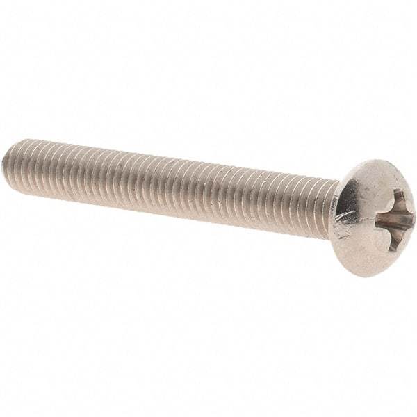 Value Collection - #10-32 UNF, 1-1/2" Length Under Head Phillips Drive Machine Screw - Round Head, Grade 18-8 Stainless Steel, Uncoated, Without Washer - Eagle Tool & Supply