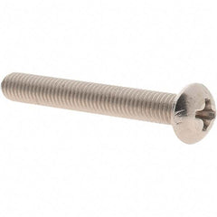 Value Collection - #10-32 UNF, 1-1/2" Length Under Head Phillips Drive Machine Screw - Round Head, Grade 18-8 Stainless Steel, Uncoated, Without Washer - Eagle Tool & Supply