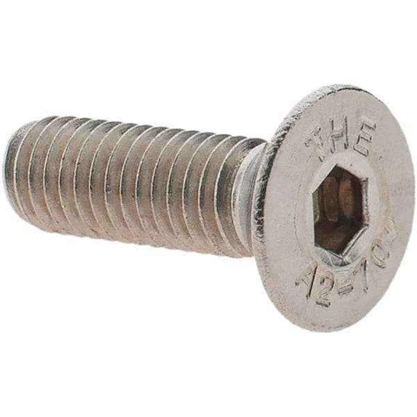 Value Collection - M5x0.80 Metric Coarse Hex Socket Drive, 90° Flat Screw - Grade 18-8 Stainless Steel, Fully Threaded, 16mm OAL - Eagle Tool & Supply