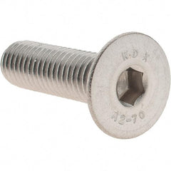 Value Collection - M10x1.50 Metric Coarse Hex Socket Drive, 90° Flat Screw - Grade 18-8 & Austenitic A2 Stainless Steel, Partially Threaded, 35mm OAL - Eagle Tool & Supply