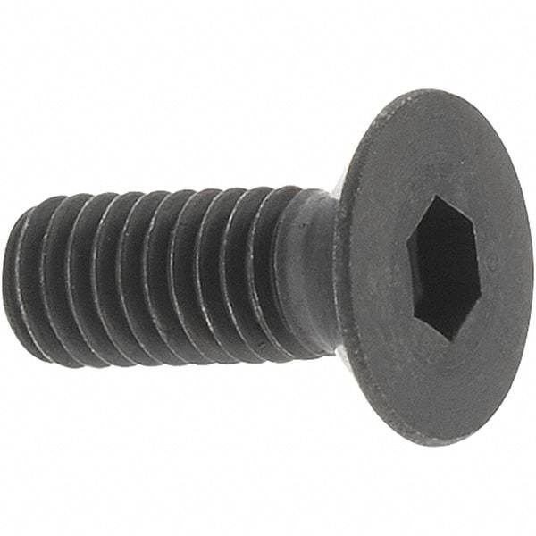 Value Collection - M3x0.50 Metric Coarse Hex Socket Drive, 90° Flat Screw - Grade 12.9 Alloy Steel, Black Oxide Finish, Fully Threaded, 8mm OAL - Eagle Tool & Supply