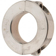 Value Collection - 1" Bore, Stainless Steel, Two Piece Shaft Collar - 1-3/4" Outside Diam, 1/2" Wide - Eagle Tool & Supply
