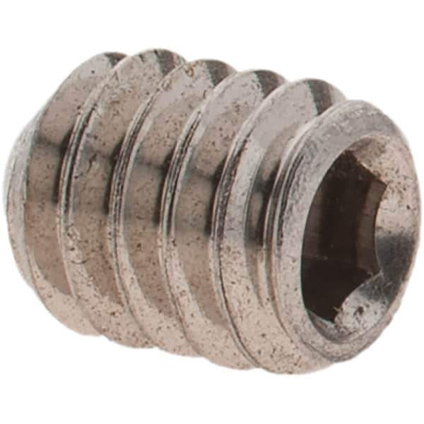 Value Collection - 1/4-20 UNC, 5/16" OAL, Cup Point Set Screw - Grade 18-8 Stainless Steel, 1/8" Key - Eagle Tool & Supply
