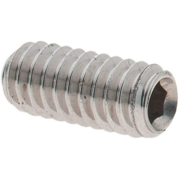 Value Collection - #8-32 UNC, 3/8" OAL, Cup Point Set Screw - Grade 18-8 Stainless Steel, 5/64" Key - Eagle Tool & Supply