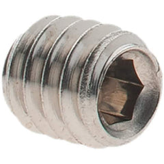 Value Collection - #8-32 UNC, 3/16" OAL, Cup Point Set Screw - Grade 18-8 Stainless Steel, 5/64" Key - Eagle Tool & Supply