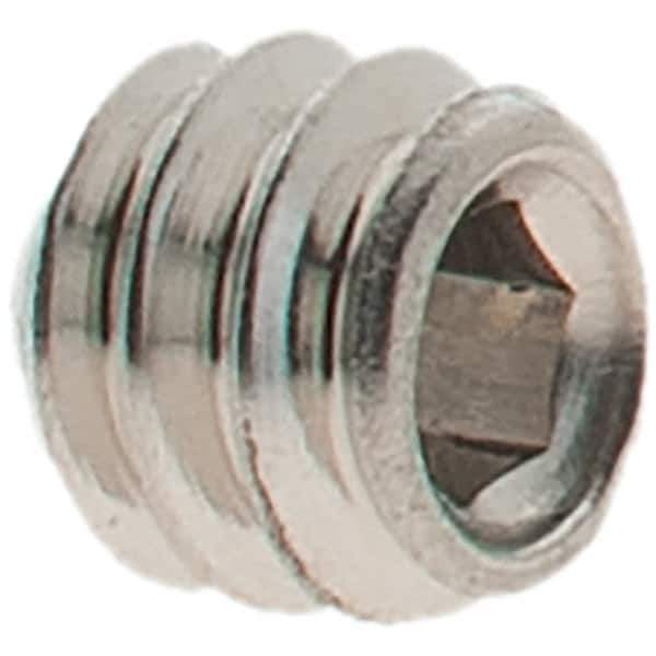 Value Collection - #6-32 UNC, 1/8" OAL, Cup Point Set Screw - Grade 18-8 Stainless Steel, 1/16" Key - Eagle Tool & Supply
