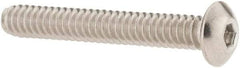 Value Collection - #6-32 UNC Hex Socket Drive, Button Screw - Grade 18.8 Stainless Steel, Fully Threaded, 1" Length Under Head - Eagle Tool & Supply