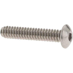 Value Collection - #6-32 UNC Hex Socket Drive, Button Screw - Grade 18-8 Stainless Steel, 3/4" Length Under Head - Eagle Tool & Supply