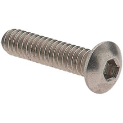 Value Collection - #2-56 UNC Hex Socket Drive, Button Screw - Grade 18.8 Stainless Steel, Fully Threaded, 3/8" Length Under Head - Eagle Tool & Supply