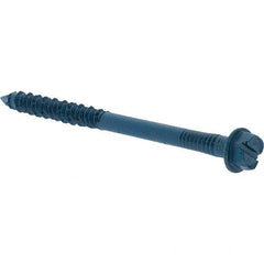 Value Collection - 1/4" Diam, 3-1/4" Length Under Head, Hex Drive, Concrete Screw & Masonry Fastener - Steel, Includes Drill Bit - Eagle Tool & Supply