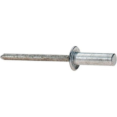 Value Collection - Size 66 Dome Head Aluminum Closed End Sealing Blind Rivet - Aluminum Mandrel, 0.251" to 3/8" Grip, 3/8" Head Diam, 0.192" to 0.196" Hole Diam, 0.656" Length Under Head, 3/16" Body Diam - Eagle Tool & Supply