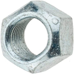 Value Collection - 1/2-20 UNF Grade B Hex Lock Nut with Distorted Thread - 3/4" Width Across Flats, Zinc and Wax Plated Finish - Eagle Tool & Supply