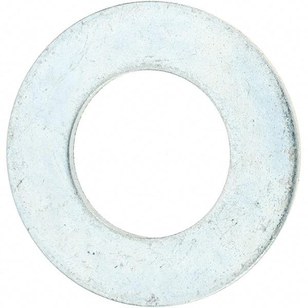 Value Collection - 1-1/2" Screw, Grade 8 Steel SAE Flat Washer - 1-5/8" ID x 3" OD, 3/16" Thick, Zinc-Plated Finish - Eagle Tool & Supply