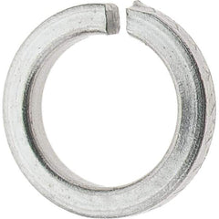 Value Collection - #6, 0.03" Thick High Collar Split Lock Washer - 18-8 Steel, Uncoated, 0.141" Min ID, 0.148" Max ID, 0.216" Max OD - Eagle Tool & Supply