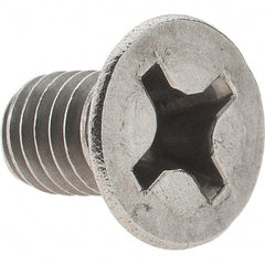 Value Collection - M6x1.00 Metric Coarse, 10mm OAL Phillips Drive Machine Screw - Flat Head, Grade 18-8 Stainless Steel, Uncoated, Without Washer - Eagle Tool & Supply