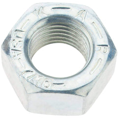 Value Collection - 7/16-20 UNF Steel Right Hand Hex Nut - 11/16" Across Flats, 3/8" High, Zinc Yellow Dichromate Finish - Eagle Tool & Supply